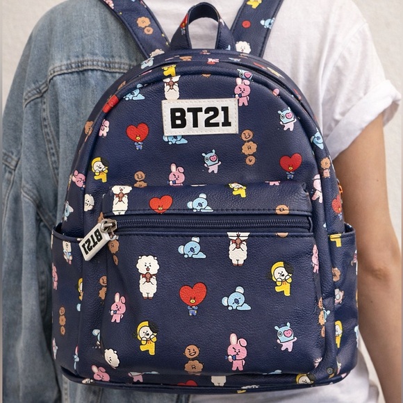bt21 Handbags - BT21 All Characters Crossbody Bag – Cute BTS Cartoon Bag with Adjustable Straps